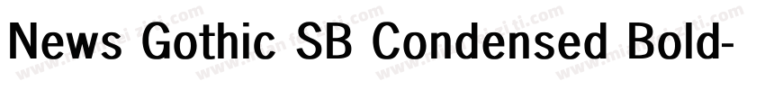 News Gothic SB Condensed Bold字体转换